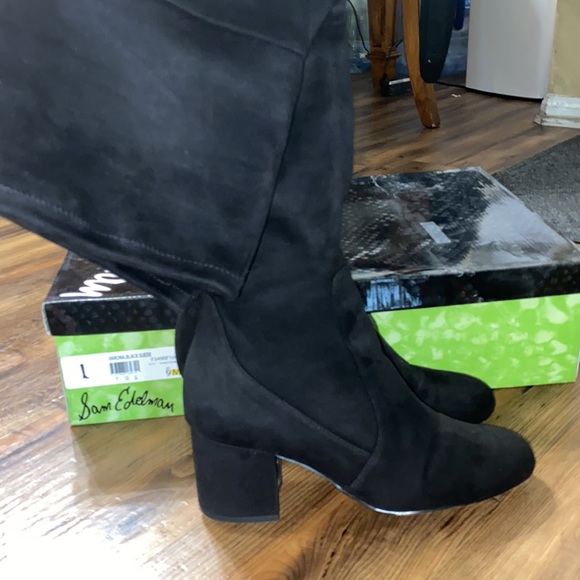 Sam Edelman size 9 thigh high black suede boots - Picture 3 of 6